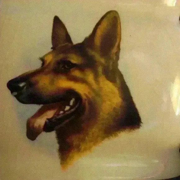 Rare and vintage Lassie, Rin Tin Tin napkin holder crazing, antique - Picture 4 of 5